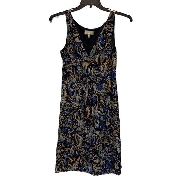 Moulinette Soeurs Dresses & Skirts - Anthropologie Moulinette Soeurs Silk Abstract Sleeveless V-Neck Dress